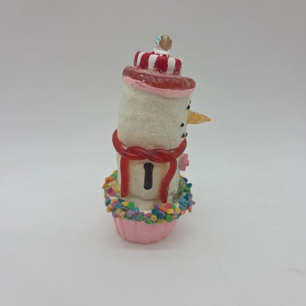 SCF S'more Snowman Ornament Cupcake Mint Candy 3.75
